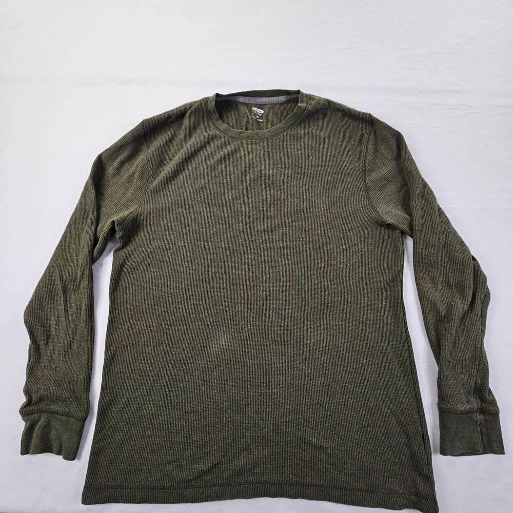 Old Navy Green Long Sleeve Cotton Blend Thermal T-Shirt Men's L